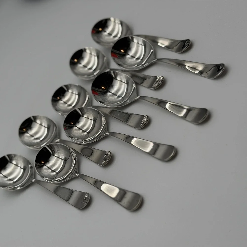 Gourmet Settings Windermere 18/10 Stainless Round Soup Spoons Set of 9 Mirror